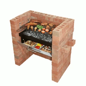 Bar-Be-Quick Build-In Grill & Bake Charcoal BBQ