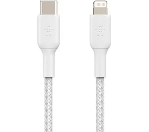 BELKIN Braided USB Type-C to Lightning Cable - 2 m, White