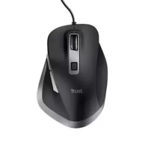 Trust FYDA Ergonomic mouse Corded Optical Black 6 Buttons 5000 dpi Ergonomic