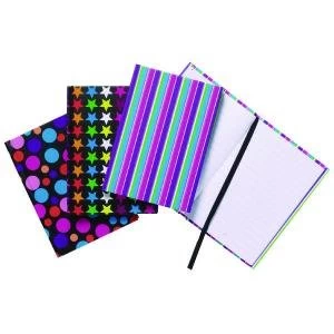 A6 Fashion Assorted Feint Ruled Casebound Notebooks Pack of 10 301642