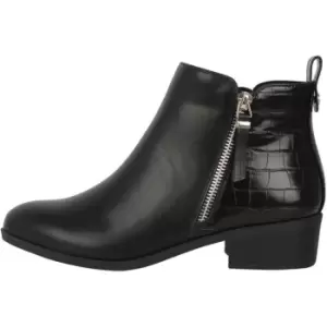 Miso Zip Womens Ankle Boots - Black