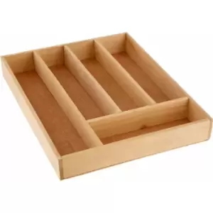 Birch Wood 5 Compartment Cutlery Tray - Premier Housewares