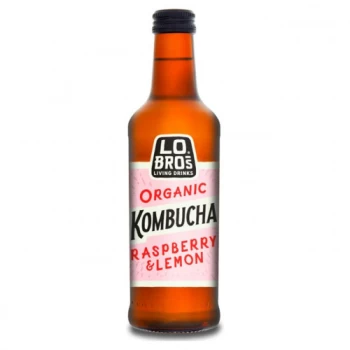 Lo Bros Organic Kombucha - Raspberry & Lemon - 330ml (Case of 12)