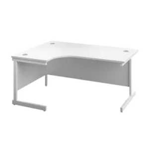1600 X 1200 Single Upright Left Hand Radial Desk White-white