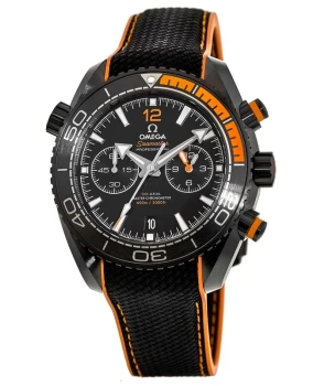 Omega Seamaster Planet Ocean 600M Chronograph 45.5mm Deep Black Ceramic Orange Rubber Strap Mens Watch 215.92.46.51.01.001 215.92.46.51.01.001