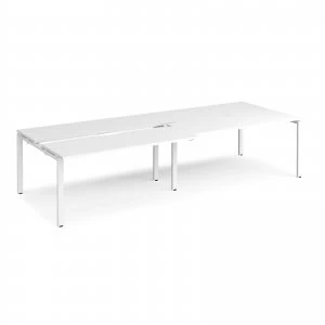Adapt II Sliding top Double Back to Back Desk s 3200mm x 1200mm - White