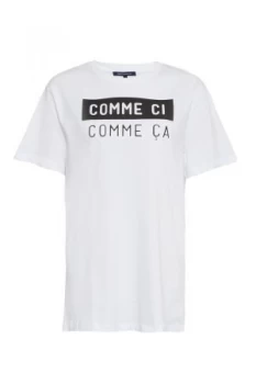 French Connection Comme Ci Comme Ca T Shirt White