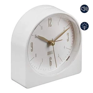 Plastic Arched Alarm Clock - White