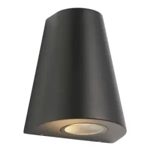 Endon Helm Modern Outdoor Integrated LED Up Down Wall Light Textured Black Finish, IP44