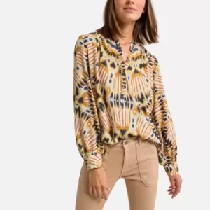 Calysta Printed Blouse with V-Neck