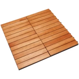 Decking Tiles 11Pcs Eucalyptus Wood 30x30cm