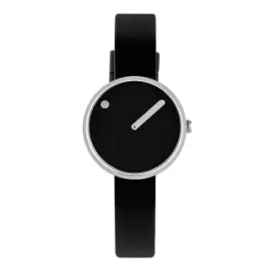 Picto 43369-0112S Black Dial Silicone Strap Wristwatch