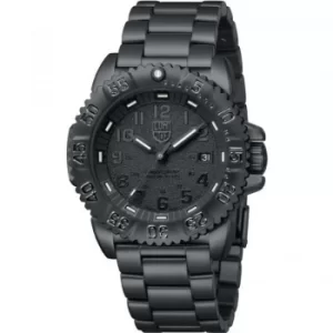 Mens Luminox Navy SEAL Steel Colormark 3150 Series Blackout Watch