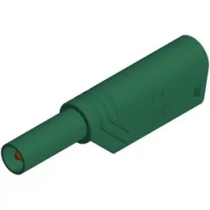 SKS Hirschmann LAS S G Straight blade safety plug Plug, straight Pin diameter: 4mm Green
