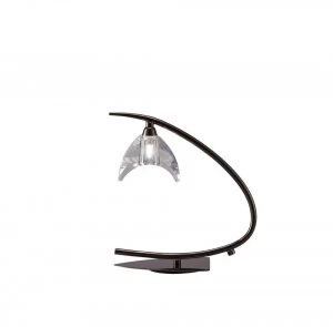 Table Lamp 1 Light G9 Small, Black Chrome