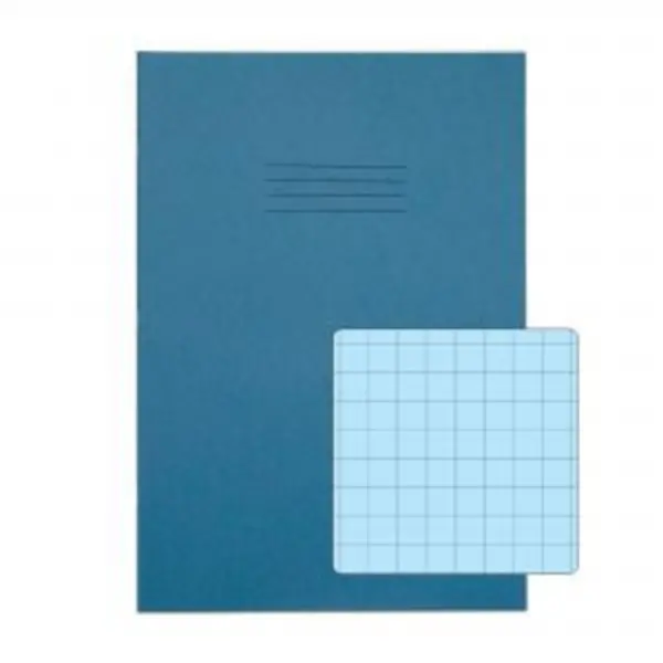 Rhino A4 Special Exercise Book 48 Page 12mm Squares S10 Light Blue EXR14538VC
