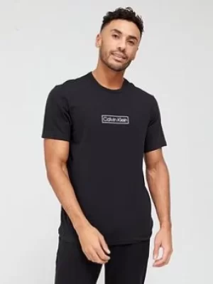 Calvin Klein Box Logo Lounge T-Shirt, Black Size M Men