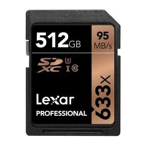 Lexar Professional 633X 512GB SDXC Memory Card