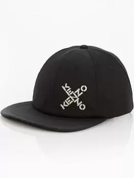 Kenzo Mens X Logo Baseball Cap - Black