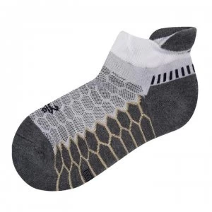 Balega Silver No Show Socks - White/Grey