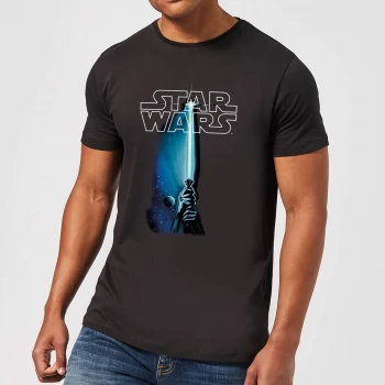 Star Wars Lightsaber Mens T-Shirt - Black - 5XL