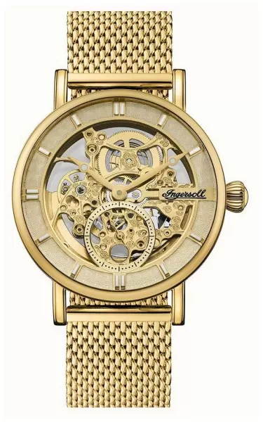 Ingersoll I00413 The Herald Automatic (40mm) Gold Skeleton Watch