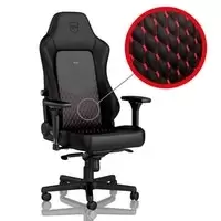 noblechairs HERO Real Leather Gaming Chair - Black/Red