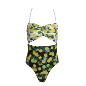 Brave Soul Womens/Ladies Fruit Print Bandeau Swimming Costume (XS) (Green)