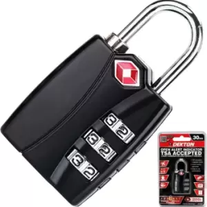 Dekton - 3 Digit tsa Accepted Combination Security Padlock Safe Luggage Gym Lock