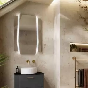 Arched LED Bathroom Mirror with Demister 600 x 900mm- HIB Maxim 60