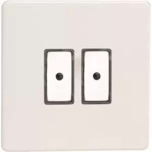 Varilight 2-Gang V-Pro Eclique2 Touch/Remote Control LED Dimmer - Premium White - JDQE102S