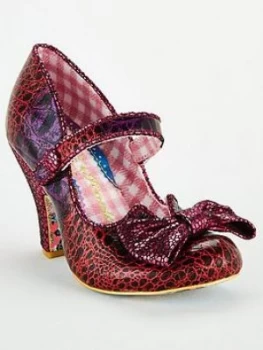 Irregular Choice Fancy That Bow Mary Jane Heeled Shoe - Pink, Size 5, Women
