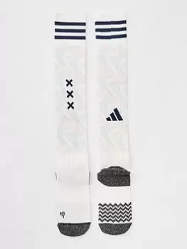 Adidas Ajax 23/24 Away Stadium Socks, White, Size Xs