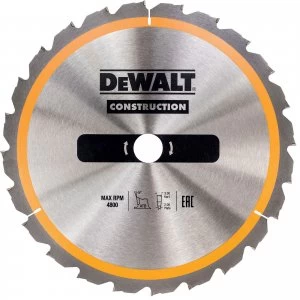 DEWALT Construction Circular Saw Blade 184mm 24T 20mm