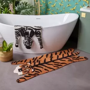 Tiger Cotton Bath Mat