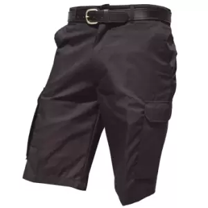Warrior Mens Cargo Work Shorts (30) (Black)