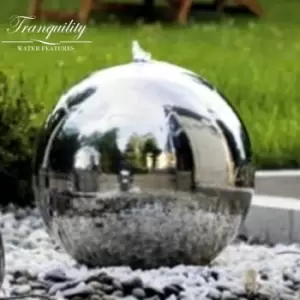 40cms Stainless Steel Sphere Mains Powered Water Feature