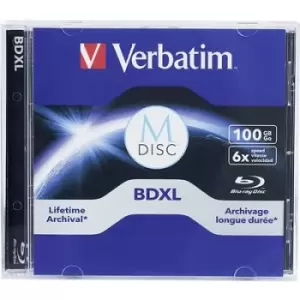 Verbatim 98912 Blank M-Disc Bluray DVD 100 GB Jewel case
