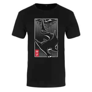 Unorthodox Collective Mens Oriental Shark Premium T-Shirt (Large (40-42in)) (Black)