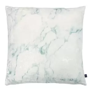 Ashley Wilde Cinnabar Polyester Filled Cushion Viscose Linen Seagreen/Eau De Nil