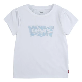 Levis 4EC717-001 Girls Childrens T shirt in White - Sizes 10 years,12 years,14 years,16 years