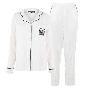 Biba Embroidered Patch Pyjama Set - White