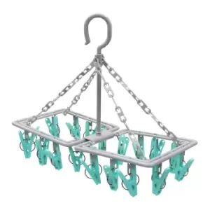 Jvl Folding Sock Dryer Complete With 20 Piece Clothes Peg