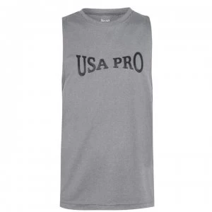 USA Pro Logo Vest Junior Girls - Grey Marl
