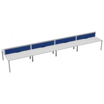 CB 8 Person Bench 1400 x 780 - White Top and White Legs
