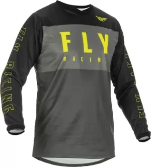 Fly Racing F-16 Motocross Jersey, black-grey-yellow, Size 2XL, black-grey-yellow, Size 2XL