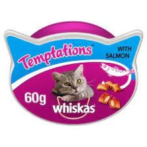 Whiskas Temptations Salmon Cat Treats 60g