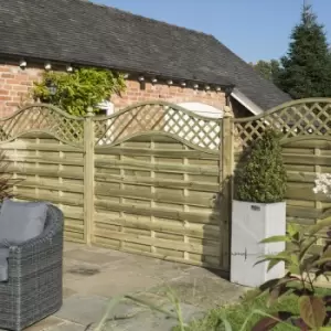 Rowlinson Grosvenor Fence Panel 6' x 6' - 180cm (h) x 180cm (w) x 4cm (d) (3 Pack) in Natural Timber