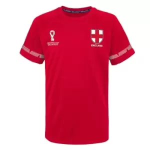 Fifa World Cup Qatar 2022 England Mens T-Shirt in Red