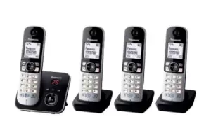 Panasonic KX-TG6824GB telephone DECT telephone Caller ID Black, Silver